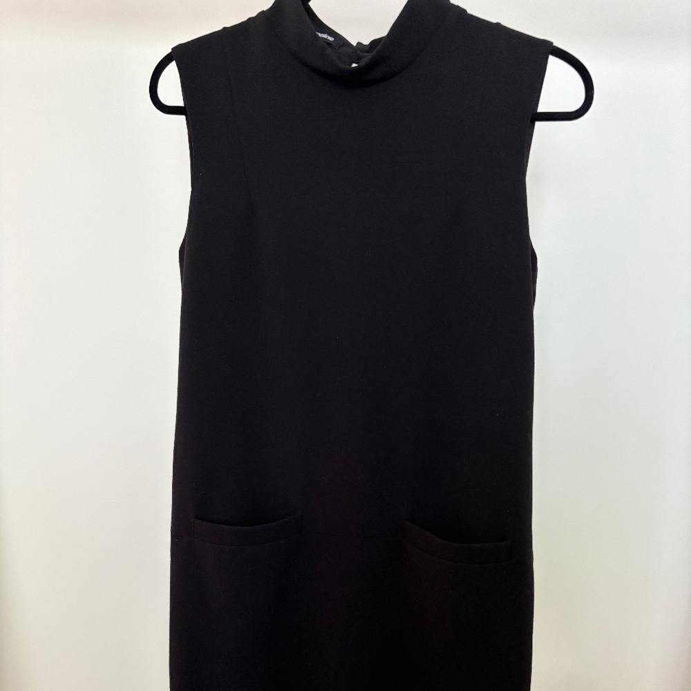 Valerie Dumaine sleeveless black dress,
